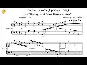 Lon Lon Ranch (Epona's Song) - The Legend of Zelda: Ocarina of Time (Piano Solo/Sheets)