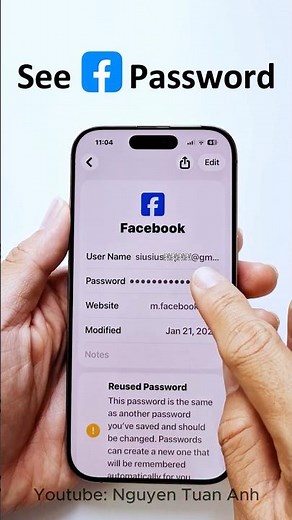 How to see your facebook password on iphone