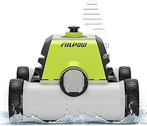 Cordless Robotic Pool Cleaner, Auto-Dock, Automatic Pool Robot Vacuum with 90 Mins Running Time, Rechargeable, Lightweight Ideal for Above-Ground Pools Up to 800 Sq.ft, Green