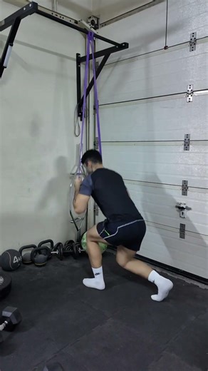 Band assisted vertical split stance jumps