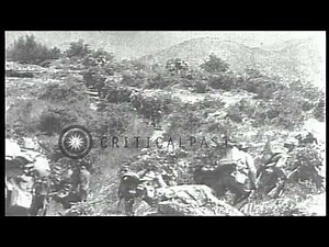 Chinese troops fight the Japanese in China during World War II. HD Stock Footage
