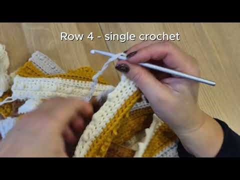 How to crochet a striped blanket – easy step-by-step tutorial
