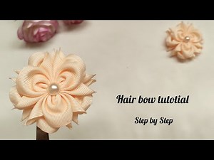 Grosgrain ribbon bow tutorial for beginners step by step| make a bow in a simple way at home| DIY