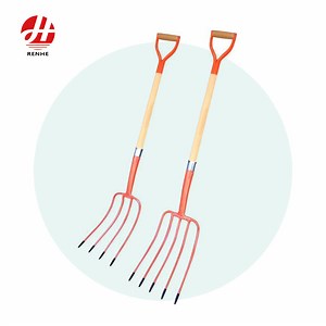 [Hot Item] Custom Hand Tools Metal Farming Garden Hay Fork with Wooden Handle