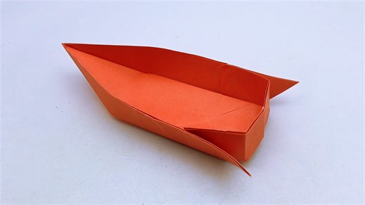 How to make easy paper boat that floats on water - DIY and paper crafts - Making origami canoe step by step #Crafts #PaperBoat #OrigamiIdeas | DIY And Paper Crafts