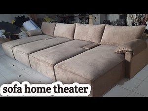 MEMBUAT SOFA UNTUK HOME THEATER || comfortable sofa for home cinema