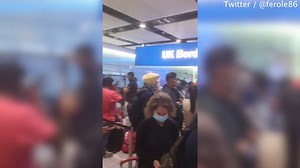 Massive queues seen at Heathrow as covid restrictions slow down customs