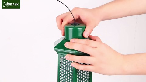 Squirrel Proof Bird Feeders with Removable Base, Metal Wild Bird Feeder for Outdoors Hanging, 6 Weight-Activated Ports Perches, 3LB Seed Capacity(Green)