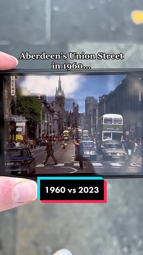 Aberdeen’s Union Street in c1960 vs present day 👀 a lot has changed #aberdeen #aberdeenscotland #aberdeenlive #unionstreetaberdeen