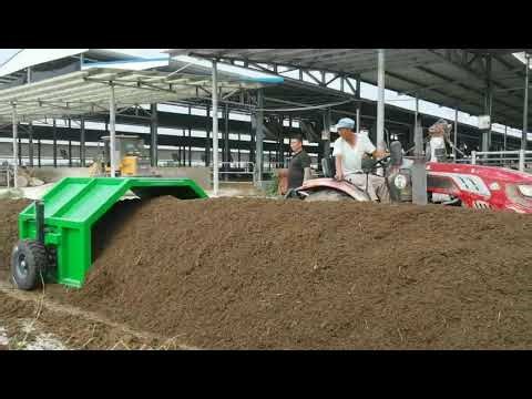 Tractor-Towed Compost Turner Working in Action!