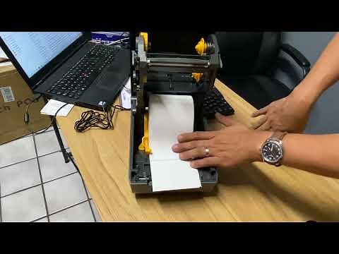 INSTALLING LABEL AND RIBBON ON ZEBRA ZD220