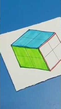 Colouring an Cube #colouring #art #easy