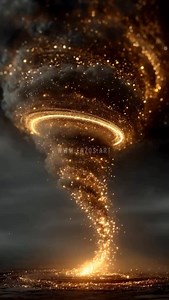 The storm that shines half chaos, half miracle, a golden tornado blazing against the night. 🌪️✨💫 #enzosartwork #goldentornado #digitalart #fantasyart #stormart #surrealart #visualart #epicart #moodyart #darkfantasy #artofdreams #mythicart #artoftheday #conceptart #mysticalart #magicstorm #chaosandbeauty #stormchasers #digitalillustration #imaginativeart #artwithmeaning #surrealvisuals #cosmicart #artexplorer #aweinspiring #nightmagic #etherealvibes #galacticstorm #otherworldlyart | Enzo's Artw