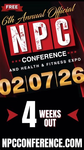 🔥 WE’RE 4 WEEKS OUT! 🔥 The time is NOW to register online! 📍 NPC Conference & Health & Fitness Expo 🗓️ Feb 7, 2026 📍 Alison Crossman Performing Arts Theater — Lilburn, GA ✅ FREE Open to everyone ✅ All levels • All divisions • All experience levels welcome 🎤 Georgia NPC Chairman Vince Crawford shares his message: “Come out to the 6th Annual Official NPC Conference and Health & Fitness Expo — there’s something for every body.” 💪✨ 🖥️ Register online now: npcconference.com 👊 Tag a friend an