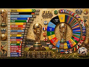 Ranking of Countries with the Most Goals in FIFA World Cup History
