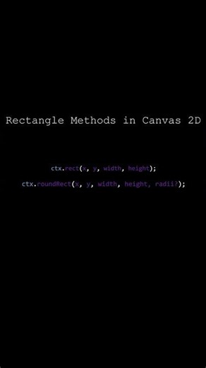 rect() vs roundRect() in HTML5 Canvas 2D #coding #programming #shorts #javascript #frontend