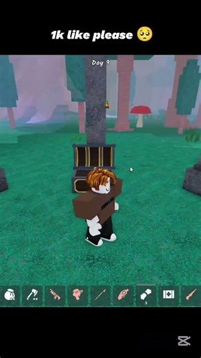 I found a golden chest in 99 nights #roblox