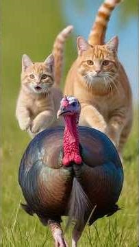 Mama Cat Saved Her Kitten from a Turkey… And No One Expected What Happened Next 😱🐱 #cat #shorts