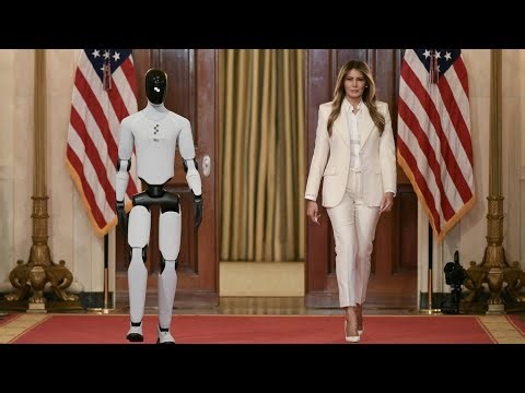 Melania Trump tuvo un invitado muy especial y humanoide en la Casa Blanca | Noticias Telemundo