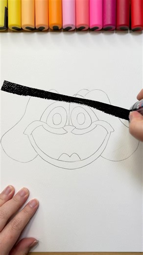 Drawing a NEON DogDay with Posca Markers! #posca #poppyplaytime #dogday