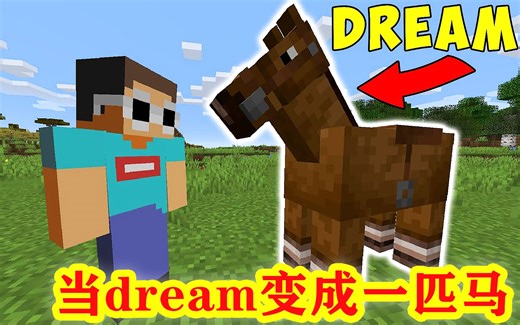 我的世界：当dream变成一匹马，还能通关MC吗？乔治dream趣味生存