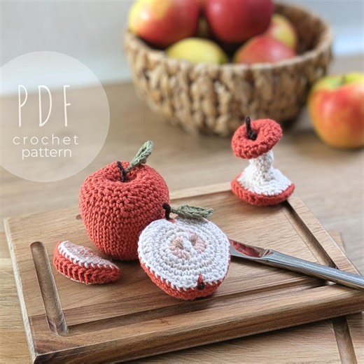Apple Crochet Pattern PDF – Amigurumi Apples for Play Kitchen & Pretend Play - Etsy