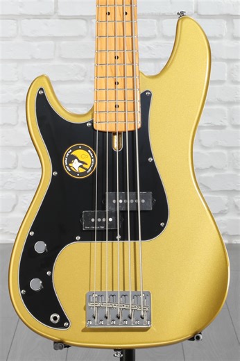 Sire Marcus Miller P5 5-string Left-handed Bass Guitar - Metallic Gold