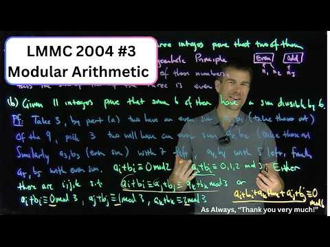 LMMC 2004 #3- Pigeonhole Principle and Modular Arithmetic