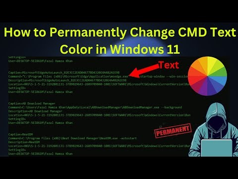 How to Permanently Change CMD Text Color in Windows 11