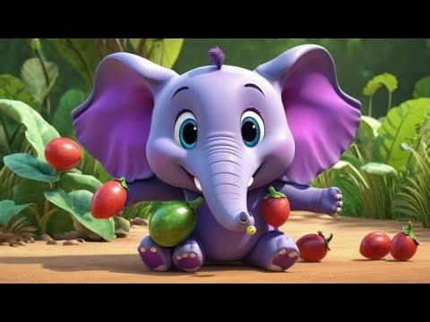 ナスを食べたゾウ | 幼児向け楽しいナーサリーライム