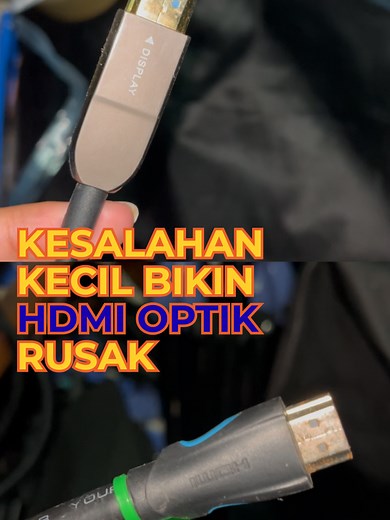 ⚠️ HDMI Optik mahal, tapi rusak gara-gara kesalahan sepele Banyak yang fokus cari kabel terbaik, tapi lupa cara pakainya di lapangan 😵‍💫 Padahal salah colok, salah arah, atau asal narik kabel bisa bikin HDMI optik bermasalah bahkan rusak sebelum waktunya. Pernah ngalamin masalah di HDMI optik juga? Coba cerita di kolom komentar 👇 #HDMI #ngulikstreaming #livestreaming #event
