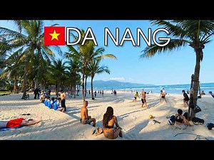 DA NANG VIETNAM My Khe Beach In Real Life & Travel Atmosphere - Beach Walking Tour