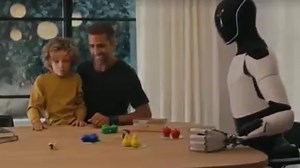 Watch moment Elon Musk unveils creepy faceless Optimus robots that he boasts can ‘do anything’ – even ‘baby...