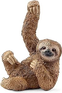 Schleich Wild Life Realistic Sloth Figurine - Detailed Wild Animal Sloth Toy Figure, Durable for Education and Fun Play, Perfect for Boys and Girls, Gift for Kids Ages 3+