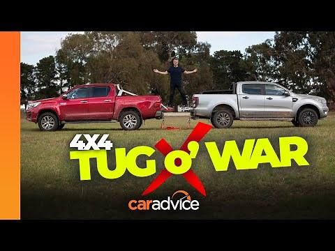 2020 Ford Ranger v Toyota Hilux: Tug of War | Australia's favourite utes battle it out! | CarAdvice