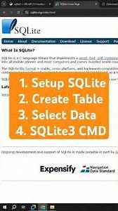 Setup SQLite Database #database