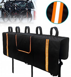 Tailgate Pad for Mountain Bikes Pickup Truck Tailgate Protection Pad with 3 Tool Pockets 53'' Wide for 5 Bicycles