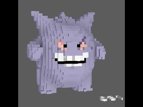 3D gengar tutorial perler bead, minecraft, lego