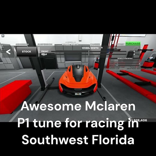 Awesome Mclaren P1 Racing Tune in Southwest Florida Roblox