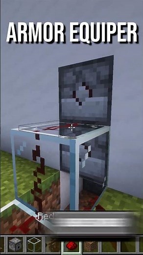 Easy Auto Armor Equipper #minecraft #minecraftshorts #minecrafttutorial #redstone