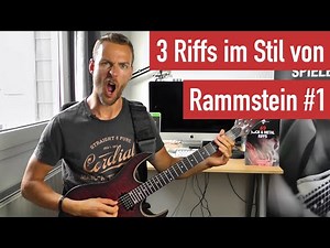 E-Gitarren Riffs lernen - 3 Riffs im Stil von Rammstein #1 | Guitar Master Plan