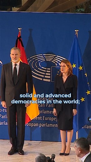 🇪🇸🇪🇺 Spain's transformation is inseparable from its EU membership - 40 years on. From democracy and growth to global influence. King Felipe VI reminds us why Europe matters, and why we must never take it for granted. 📺Watch his speech at the European Parliament. #Spain #EuropeanUnion #growth #successstory | EPP Group in the European Parliament