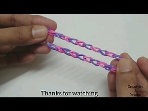 How to make a single loop bracelet with your fingers / friendship bands / rubberband bracelet