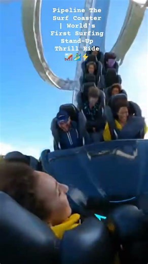 Pipeline The Surf Coaster-World's First Stand-Up Thrill Ride#rollercoaster#extremerides# ViralShorts