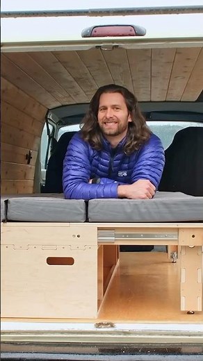 This EPIC futon for camper vans gives you a comfy place to sleep and chill! 😮