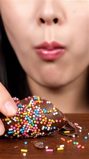 Amazing! Eating Chocolate Covered Banana ASMR!