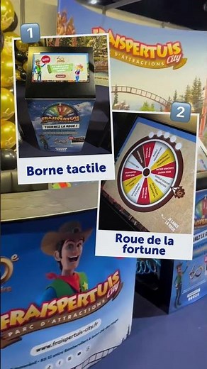 Notre roue de la fortune sur le stand de Fraispertuis-City 🎰