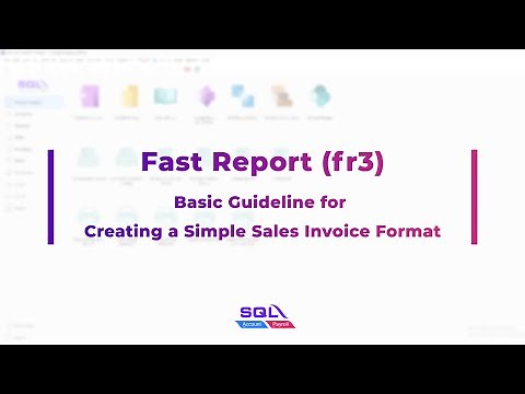 Fast Report (fr3) - Basic Guideline for Creating a Simple Sales Invoice Format