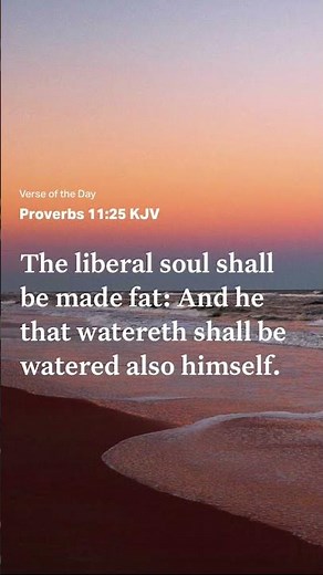 Verse of the Day: Proverbs 11:25