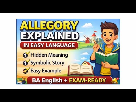 Allegory Explained in Easy Language | BA English Literary Terms | Exam-Oriented Lecture
